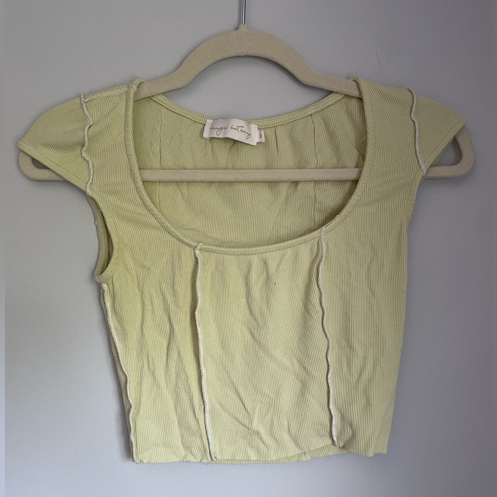 Yellow/Green Seam Top